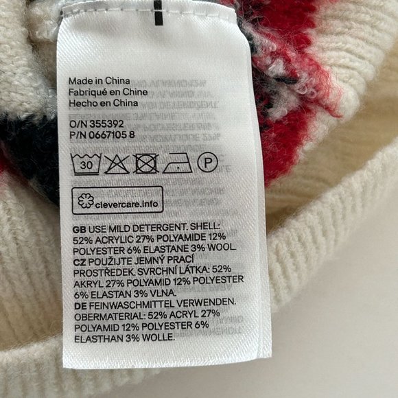 H&M Winterland Jacquard Sweater Jumper Wool Content Fair Isle Holiday Women Sz M - Picture 11 of 12